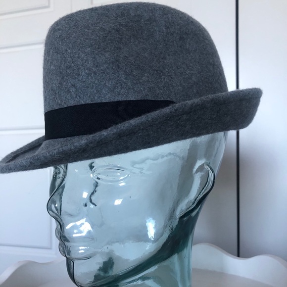 Grey Wool Felt Fedora - Picture 2 of 6